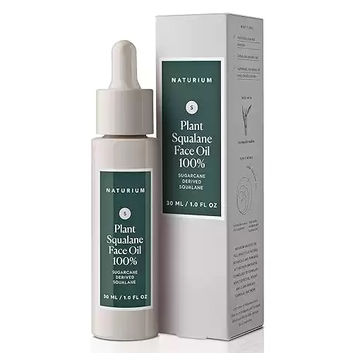 Naturium Plant Squalane Face Oil 100%, With Sugarcane Derived Squalane, Lightweight & Hydrating, 1 oz